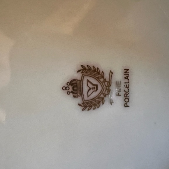 A rare vintage serving plate, iridescent colonial couple - Picture 4 of 4